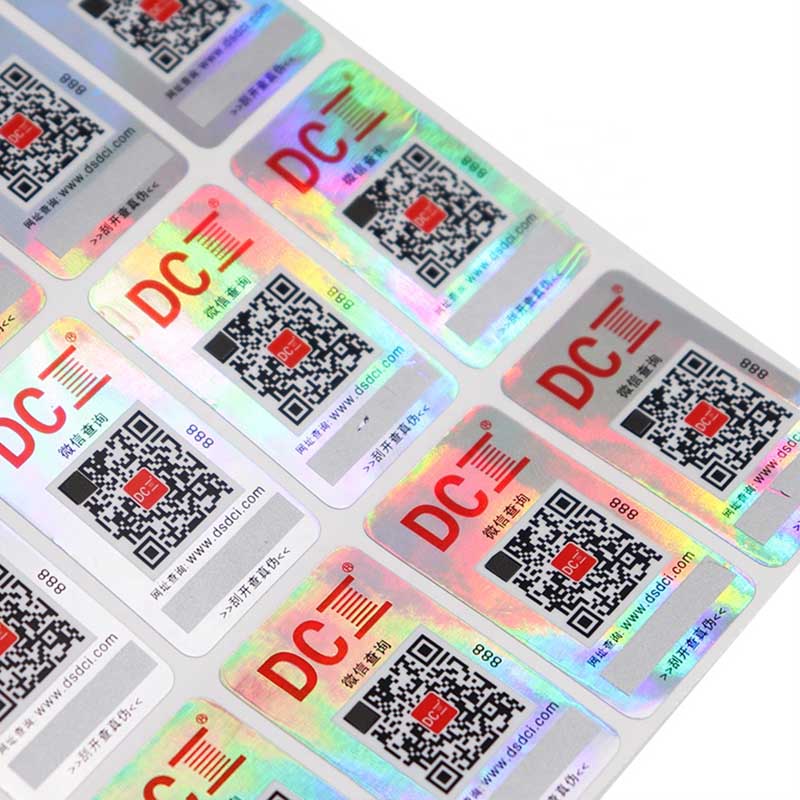 hologram sticker with qr code